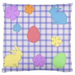Easter Patches  Large Cushion Case (one Side)