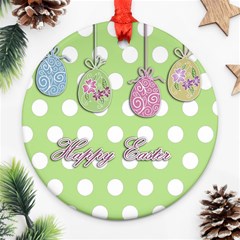Easter Eggs Round Ornament (two Sides)