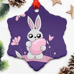 Easter Bunny  Snowflake Ornament (two Sides)
