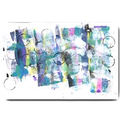 Background Color Circle Pattern Large Doormat 