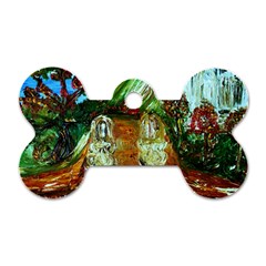 Dscf3179 - Royal Marine And Stone Lions Dog Tag Bone (one Side)