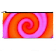 Swirl Orange Pink Abstract Pencil Cases