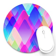 Squares Color Squares Background Round Mousepads