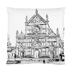 Line Art Architecture Church Italy Standard Cushion Case (one Side)