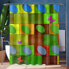 Easter Egg Happy Easter Colorful Shower Curtain 60  X 72  (medium) 