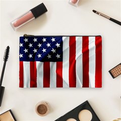 American Usa Flag Vertical Cosmetic Bag (medium) 