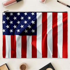 American Usa Flag Vertical Cosmetic Bag (xxxl) 