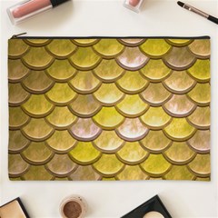 Yellow  Mermaid Scale Cosmetic Bag (xxxl)