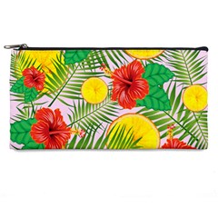 Orange Tropics Pink Pencil Cases