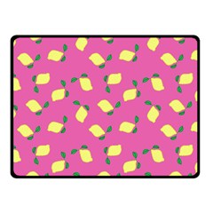 Lemons Pink Fleece Blanket (small)