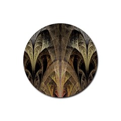 Fractal Art Graphic Design Image Rubber Coaster (round) 