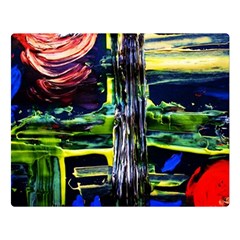 Between Two Moons 1 Double Sided Flano Blanket (large) 