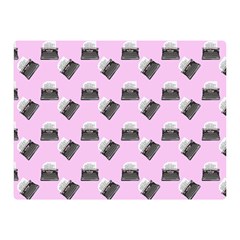 Retro Typewriter Pink Pattern Double Sided Flano Blanket (mini) 