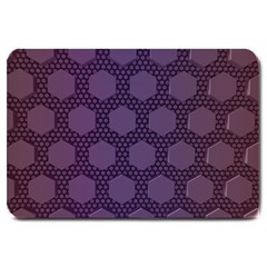 Hexagon Grid Geometric Hexagonal Large Doormat 