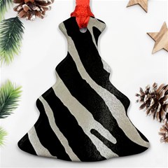 Zebra Print Christmas Tree Ornament (two Sides)