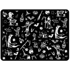 Halloween Pattern Fleece Blanket (large) 