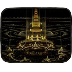 Fractal City Geometry Lights Night Fleece Blanket (mini)