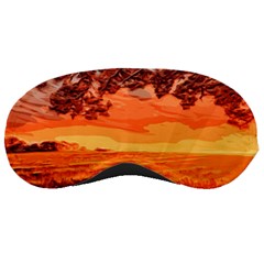 Field Sunset Orange Sky Land Sleeping Masks