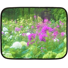 Annabella Hydrangeas And Purple Garden Landscape Fleece Blanket (mini)