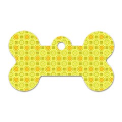 Traditional Patterns Chrysanthemum Dog Tag Bone (one Side)