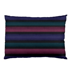 Stripes Pink Purple Teal Grey Pillow Case (two Sides)