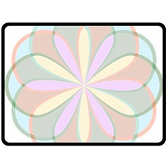 Flower Stained Glass Window Symmetry Fleece Blanket (large) 