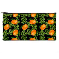 Citrus Tropical Orange Black Pencil Cases
