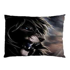 Angry Lion Digital Art Hd Pillow Case (two Sides)