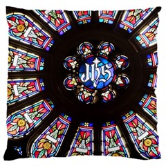 Rosette Stained Glass Window Church Large Cushion Case (two Sides)