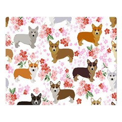 Corgis Corgi Pattern Double Sided Flano Blanket (large) 