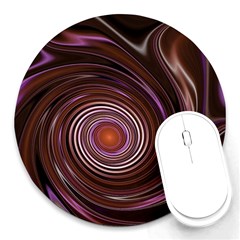 Fractal Waves Pattern Design Round Mousepads