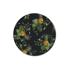Pineapples Pattern Rubber Coaster (round) 