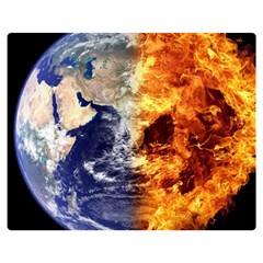 Earth World Globe Universe Space Double Sided Flano Blanket (medium) 