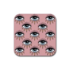 Eyes Pattern Rubber Coaster (square) 