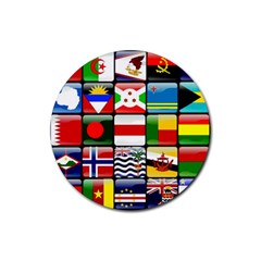 National Flags 1 Rubber Coaster (round) 
