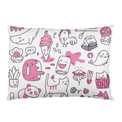 Set Kawaii Doodles Pillow Case (two Sides)