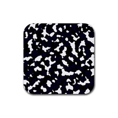 Camouflage Bleu Rubber Coaster (square) 