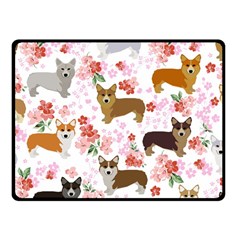Corgis Corgi Pattern Fleece Blanket (small)