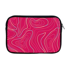 Pink Golden Lines Apple Macbook Pro 17  Zipper Case