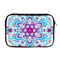 Mandala Blue Apple Macbook Pro 17  Zipper Case