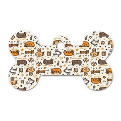 Animal Patterns Safari Dog Tag Bone (one Side)