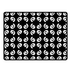 Pattern Formes Ronds Noir Fleece Blanket (small)
