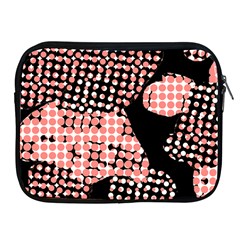 Abstrait Effet Formes Noir/rose Apple Ipad 2/3/4 Zipper Cases