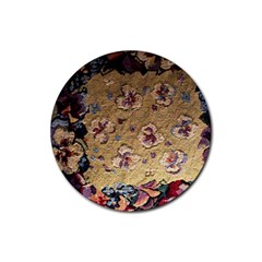 Old Embroidery 1 2 Rubber Coaster (round) 