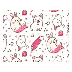 Cute Animals Seamless Pattern Kawaii Doodle Style Double Sided Flano Blanket (large) 