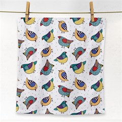 Seamless Pattern With Hand Drawn Bird Black Face Towel