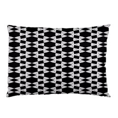 Black And White Triangles Pillow Case (two Sides)