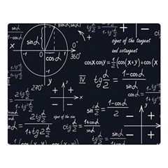 Mathematical Seamless Pattern With Geometric Shapes Formulas Double Sided Flano Blanket (large) 