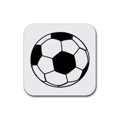 Soccer Lovers Gift Rubber Coaster (square) 