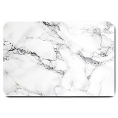 White Faux Marble Large Doormat 